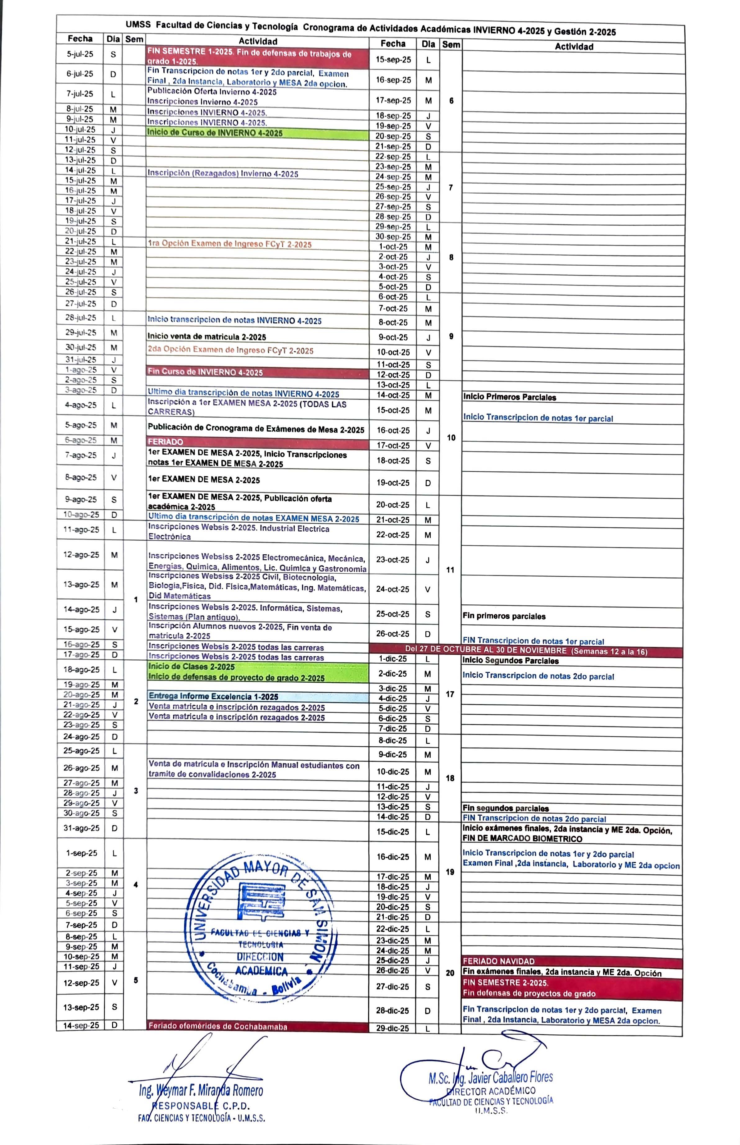 calendario