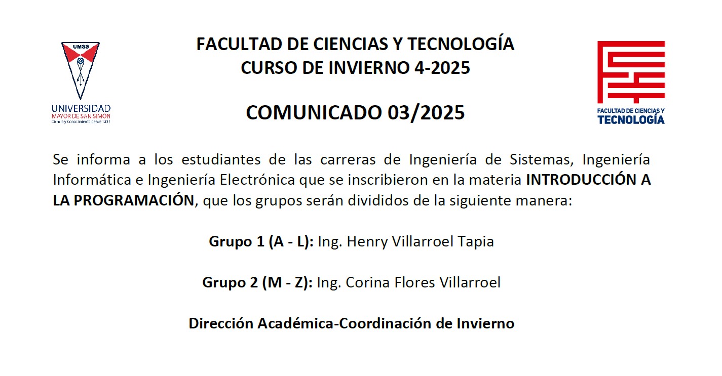 COMUNICADO
