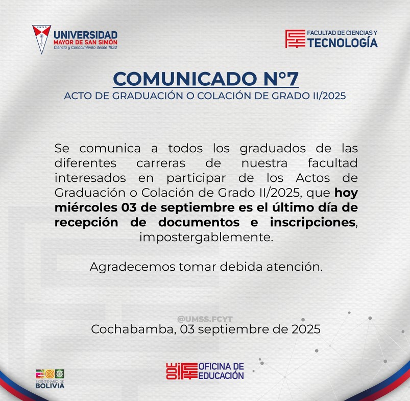 http://sagaa.fcyt.umss.edu.bo/imgs/comunicado7ActoColacion2-2025.jpg