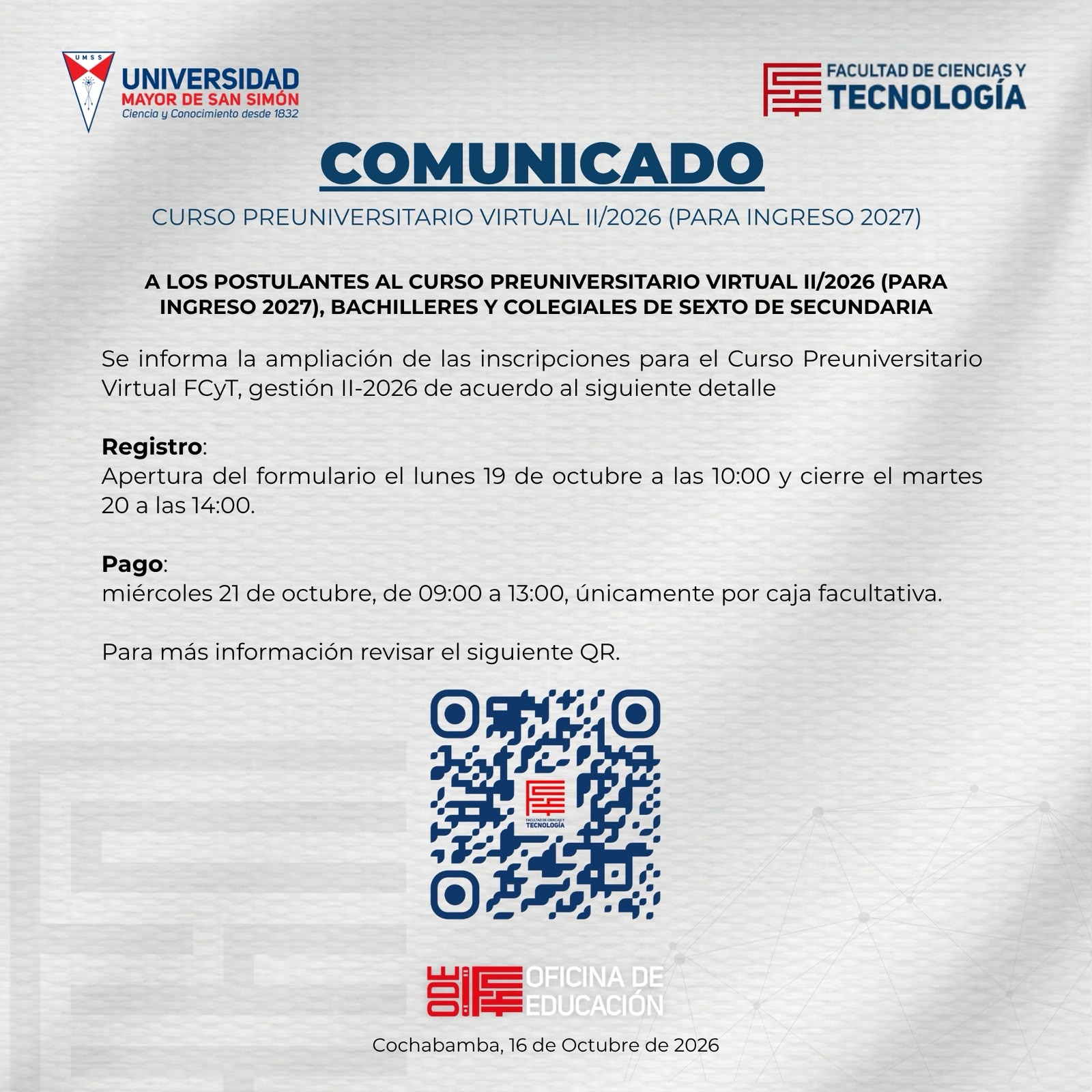 http://sagaa.fcyt.umss.edu.bo/imgs/Convocatoria-Curso-Pre-Universitario-Virtual-2-2026_001.png